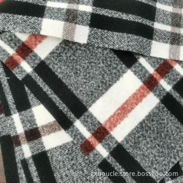Boucle fashion checked design brushed fabrics